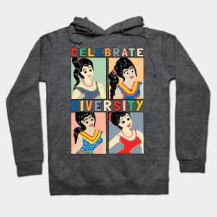 Retro Girl Celebrate Diversity Hoodie